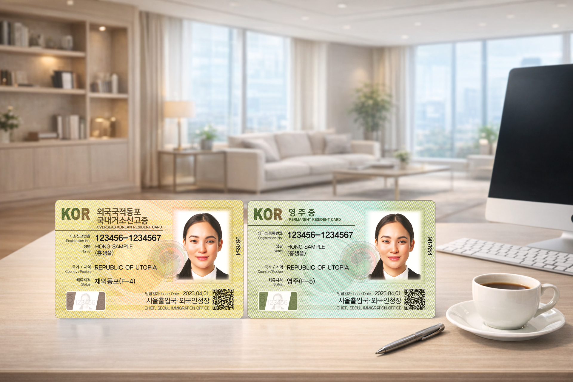 f4비자 f5비자 영주권 변경 신청 소득기준조건 발급 대행