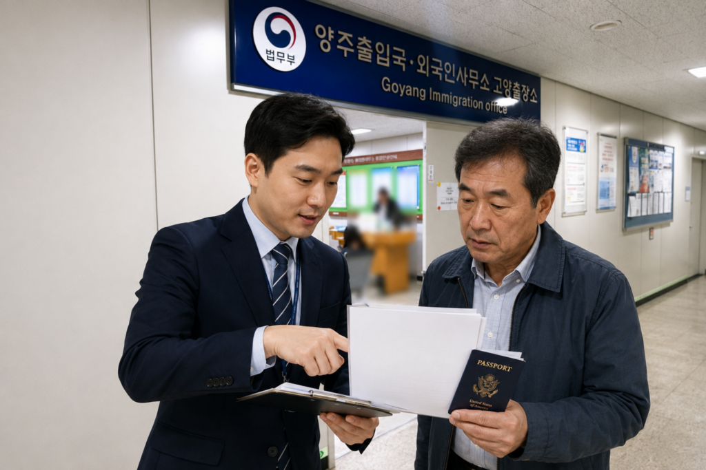 양주출입국 고양출장소 f4비자 거소신고 당일 접수 신청 발급 대행