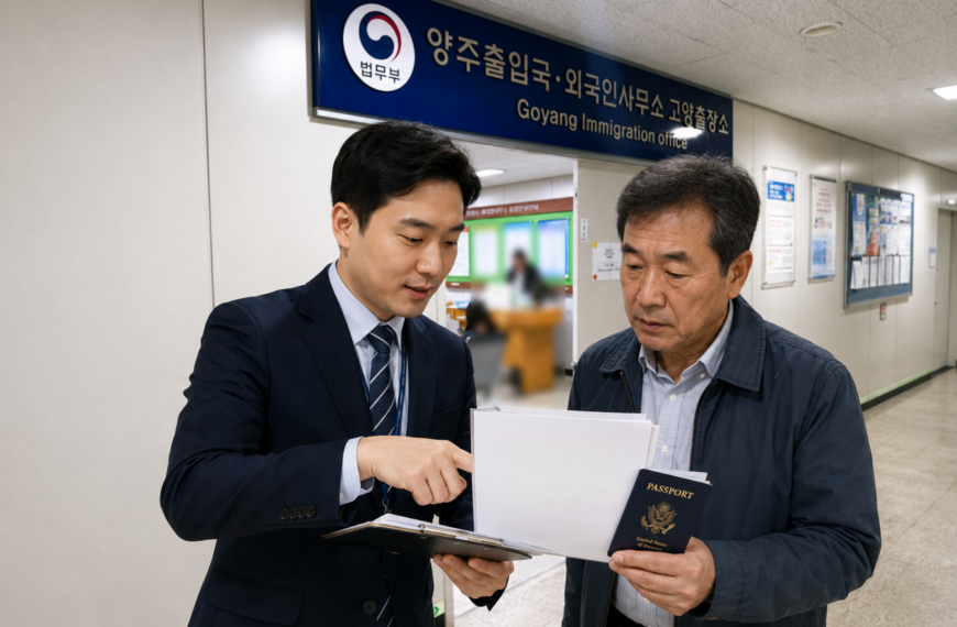 양주출입국 고양출장소 f4비자 거소신고 당일 접수 신청 발급 대행