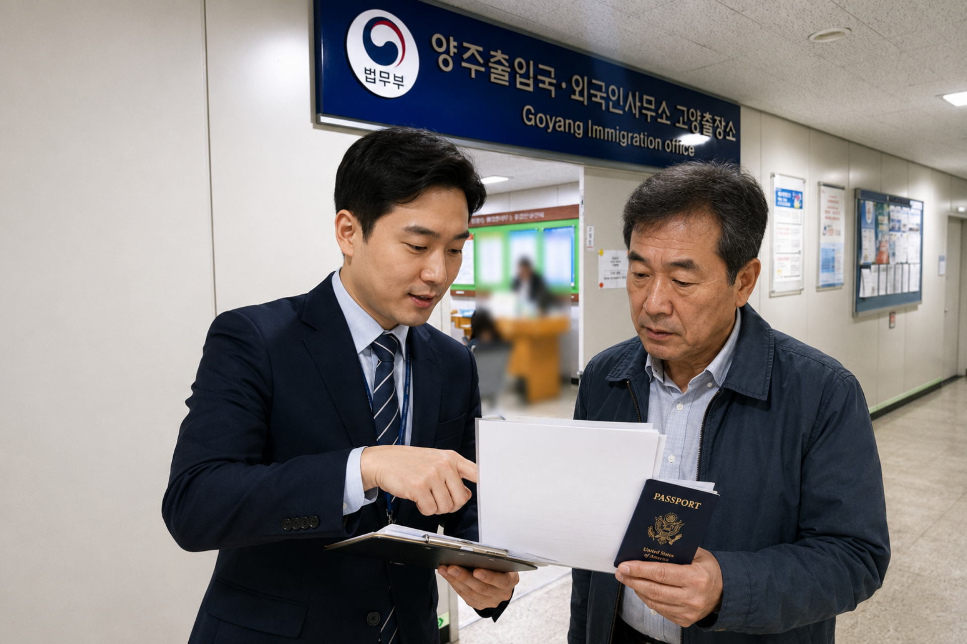 양주출입국 고양출장소 f4비자 거소신고 당일 접수 신청 발급 대행