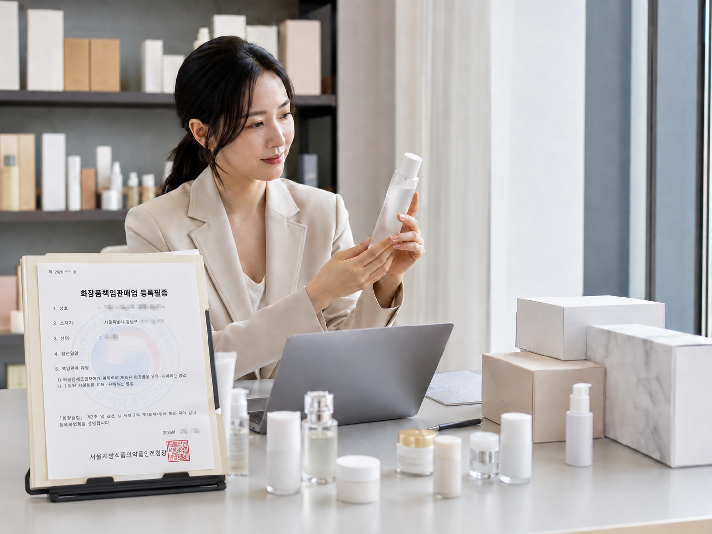 화장품책임판매업 등록 책임판매관리자 자격 신청 대행