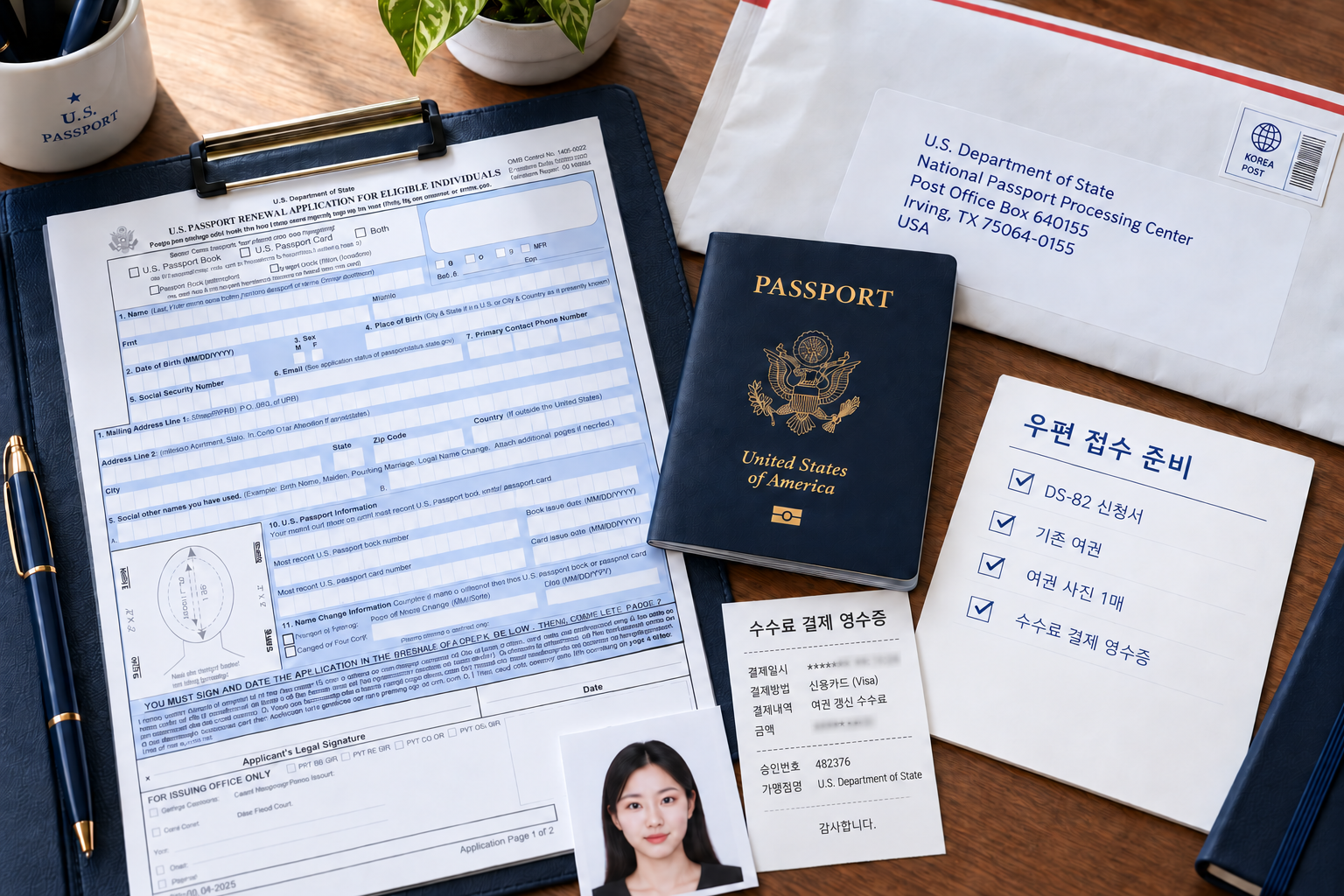 미국여권 갱신 한국에서 ds82 신청 F4비자 연장 대행